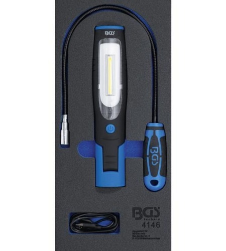 Werkstattwageneinlage 1/3: Handlampe und Magnetheberlampe | 3-tlg.