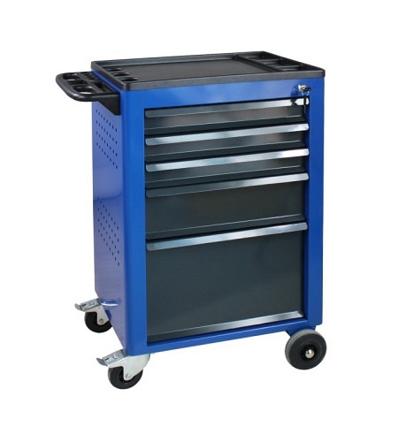 ADB Werkstattwagen Basic, blau, 5 Schubladen