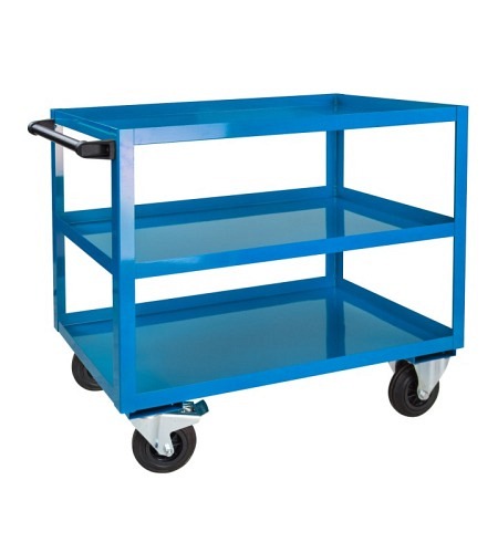 ADB Tischwagen / Montagehilfswagen, 3 Etagen, Lichtblau (RAL 5012)