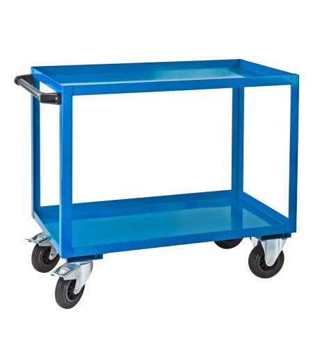 ADB Tischwagen / Montagehilfswagen mit 2 Etagen, Lichtblau (RAL 5012)