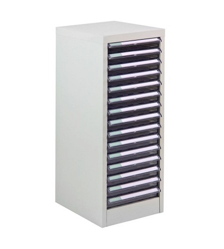 ADB Metall Schubladencontainer / Büro Schubladenbox mit 15 Schubladen