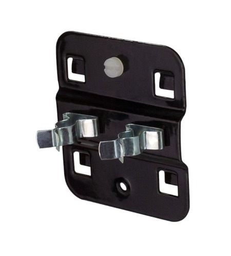 ADB Lochwand-Werkzeugklemme, doppelt, Ø 10 mm, RAL 9005