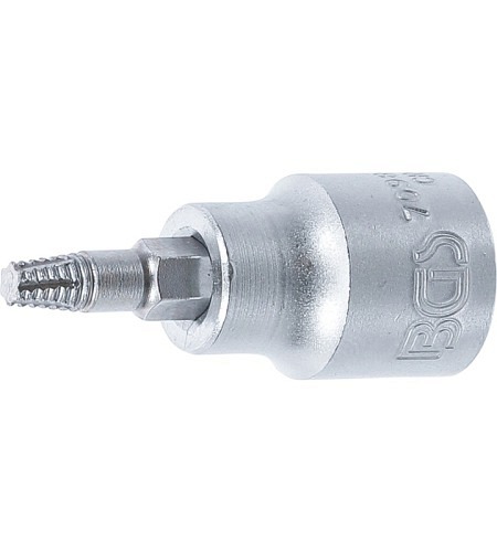 Schraubenausdreher-Bit-Einsatz | Antrieb Innenvierkant 10 mm (3/8") | für defektes T-Profil (für Torx) T25