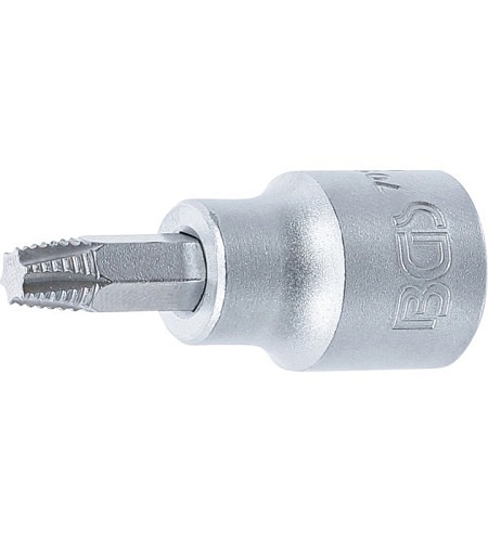 Schraubenausdreher-Bit-Einsatz | Antrieb Innenvierkant 10 mm (3/8") | für defektes T-Profil (für Torx) T30