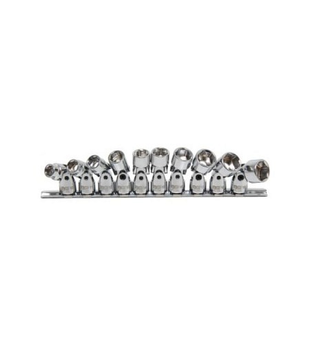 Kardangelenk-Einsatz-Satz Sechskant | Antrieb Innenvierkant 10 mm (3/8") | SW 10 - 19 mm | 10-tlg.