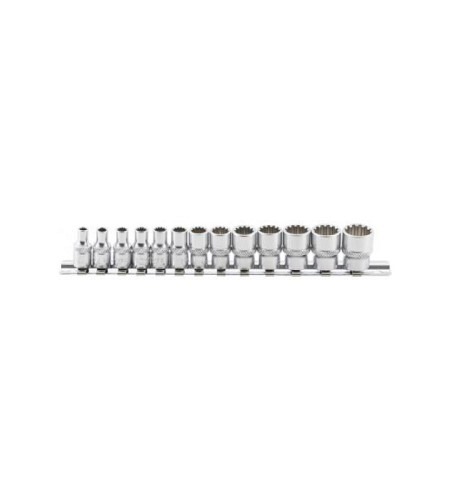 Steckschlüssel-Einsatz-Satz Gear Lock | Antrieb Innenvierkant 6,3 mm (1/4") | 13-tlg.