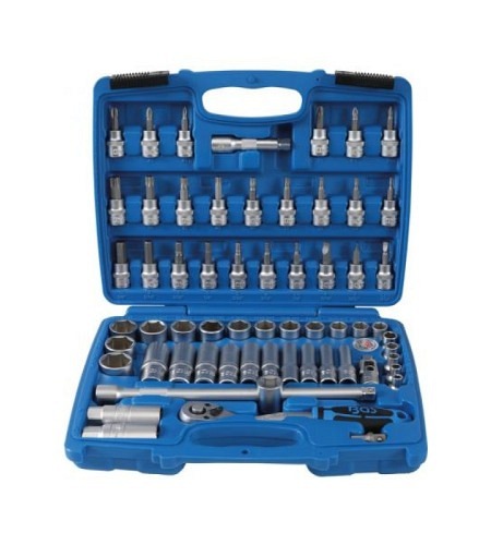 Steckschlüssel-Satz Sechskant | Antrieb 10 mm (3/8") | 61-tlg.