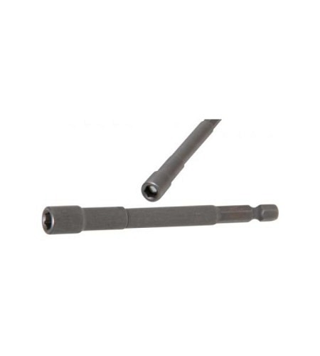 Steckschlüssel-Einsatz Sechskant, extra lang | für Bohrmaschinen | Antrieb Aussensechskant 6,3 mm (1/4") | SW 6 mm