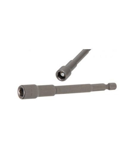 Steckschlüssel-Einsatz Sechskant, extra lang | für Bohrmaschinen | Antrieb Aussensechskant 6,3 mm (1/4") | SW 7 mm