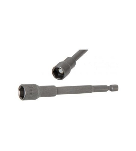 Steckschlüssel-Einsatz Sechskant, extra lang | für Bohrmaschinen | Antrieb Aussensechskant 6,3 mm (1/4") | SW 10 mm