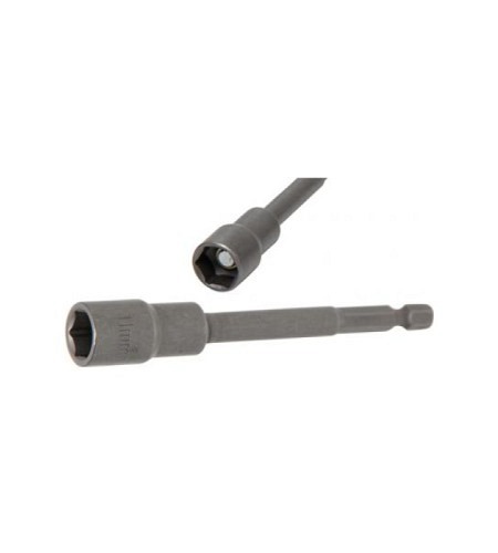 Steckschlüssel-Einsatz Sechskant, extra lang | für Bohrmaschinen | Antrieb Aussensechskant 6,3 mm (1/4") | SW 11 mm
