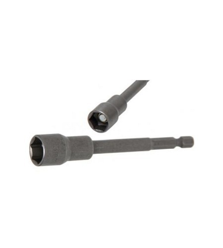 Steckschlüssel-Einsatz Sechskant, extra lang | für Bohrmaschinen | Antrieb Aussensechskant 6,3 mm (1/4") | SW 13 mm