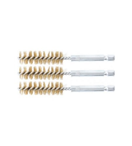 Messingbürste | 14 mm | Antrieb Außensechskant 6,3 mm (1/4") | 3-tlg.