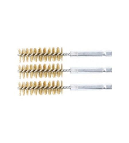 Messingbürste | 15 mm | Antrieb Außensechskant 6,3 mm (1/4") | 3-tlg.