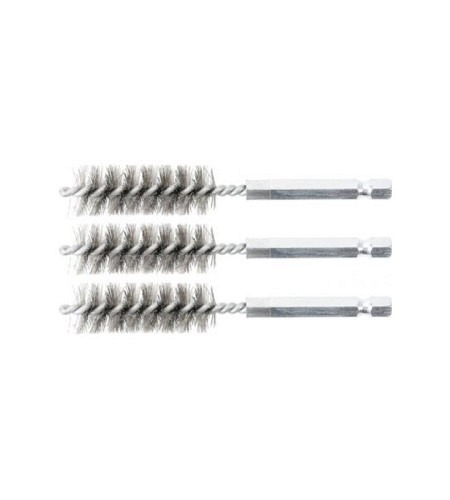 Stahlbürste | 15 mm | Antrieb Außensechskant 6,3 mm (1/4") | 3-tlg.