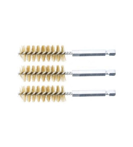 Messingbürste | 17 mm | Antrieb Außensechskant 6,3 mm (1/4") | 3-tlg.