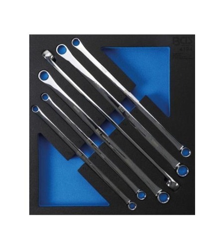 Werkstattwageneinlage 2/3: Doppel-Ringschlüssel-Satz | extra lang | SW 10 x 11 - 22 x 24 mm | 6-tlg.