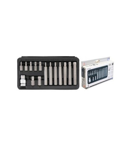 Bit-Satz | Antrieb Außensechskant 10 mm (3/8") | T-Profil (für Torx) | 15-tlg.