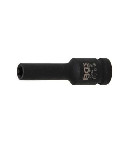 Kraft-Steckschlüssel-Einsatz E-Profil, tief | Antrieb Innenvierkant 12,5 mm (1/2") | SW E10