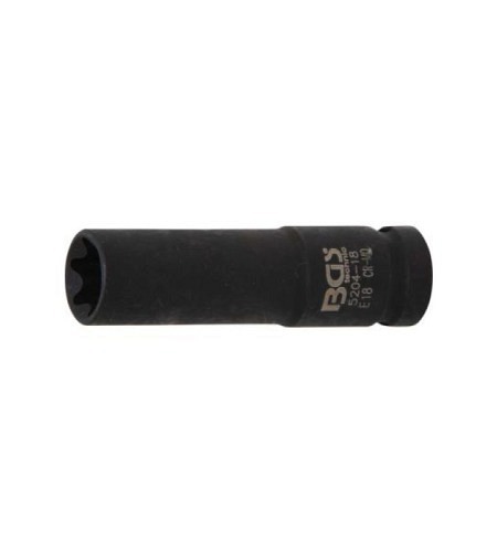 Kraft-Steckschlüssel-Einsatz E-Profil, tief | Antrieb Innenvierkant 12,5 mm (1/2") | SW E18