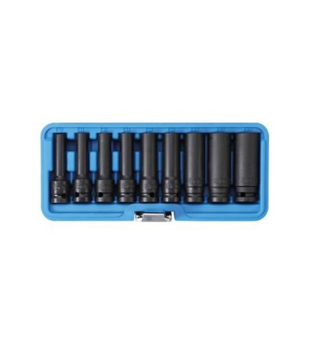Kraft-Steckschlüssel-Einsatz-Satz E-Profil, tief | Antrieb Innenvierkant 12,5 mm (1/2") | SW E10 - E24 | 9-tlg.