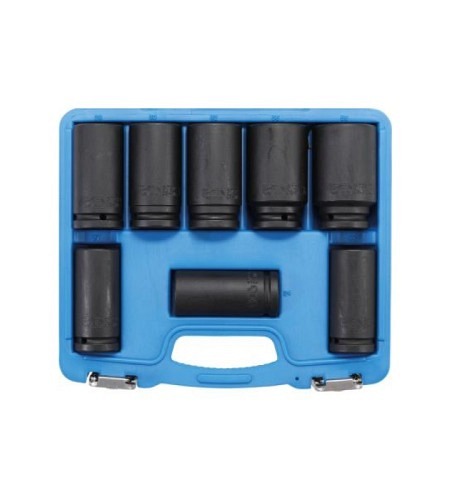 Kraft-Steckschlüssel-Einsatz-Satz, extra tief | Antrieb Innenvierkant 20 mm (3/4") | SW 22 - 38 mm | 8-tlg.