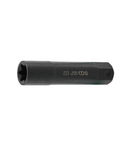 Steckschlüssel-Einsatz E-Profil, extra lang | Antrieb Aussensechskant 22 mm | SW E22