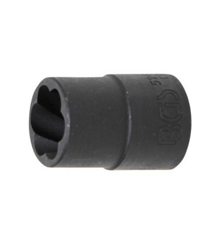 Spezial-Steckschlüssel-Einsatz / Schraubenausdreher | Antrieb Innenvierkant 12,5 mm (1/2") | SW 15 mm
