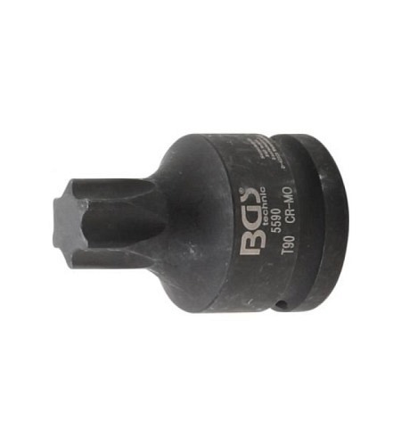 Kraft-Bit-Einsatz | Antrieb Innenvierkant 20 mm (3/4") | T-Profil (für Torx) T90