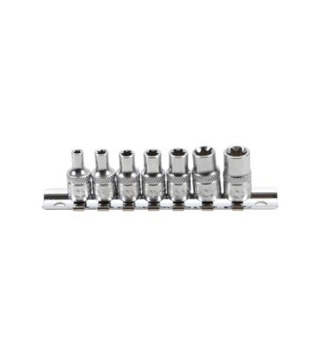 Steckschlüssel-Einsatz-Satz E-Profil | Antrieb Innenvierkant 6,3 mm (1/4") | SW E4 - E11 | 7-tlg.