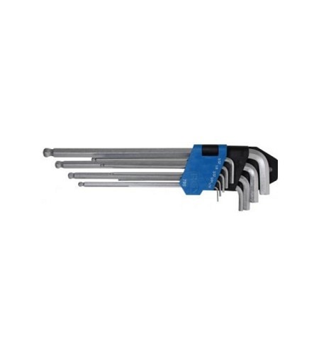Winkelschlüssel-Satz | Zollgrössen | Innensechskant / Innensechskant mit Kugelkopf 1/16" - 3/8" | 9-tlg.