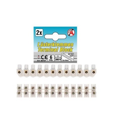 Lüsterklemmen | 4,0 mm² | 2 Stück | 12er Block