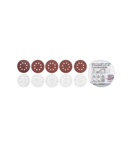 Schleifblatt-Satz für Exzenterschleifer | Ø 125 mm | K 40 - 180 | 25-tlg.