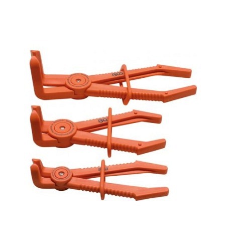 Schlauch-Abklemmzangen-Satz | 90° abgewinkelt | 155-220 mm | 3-tlg.