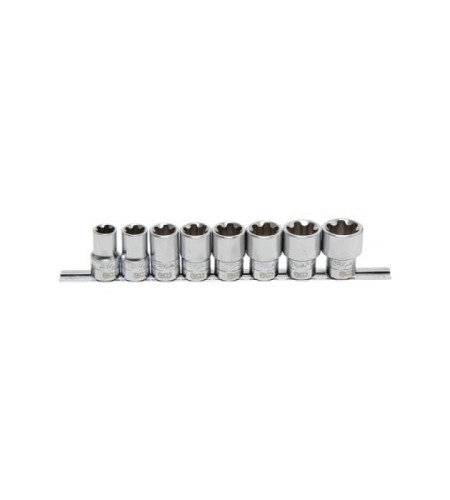 Steckschlüssel-Einsatz-Satz T-Profil Plus (für Torx Plus) | Antrieb Innenvierkant 12,5 mm (1/2") | SW 18EP - 32EP | 8-tlg.