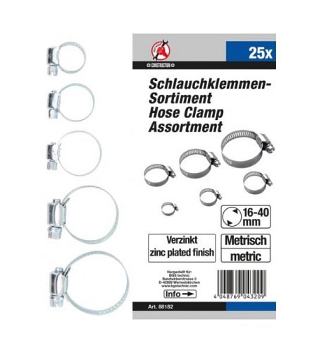 Schlauchklemmen-Sortiment | 25-tlg.