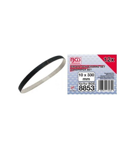 Schleifband | 10 mm x 330 mm | 12 Stück für Art. 8853