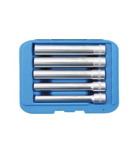 Steckschlüssel-Einsatz-Satz, Sechskant, extra tief | Antrieb Innenvierkant  10 mm (3/8") | SW 8 - 14 mm | 5-tlg.